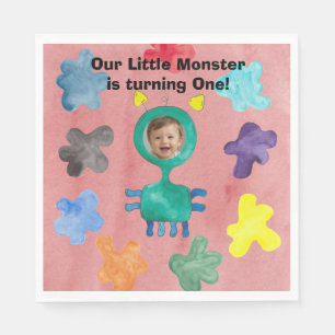 Long Neck Monster Birthday Party Paper Napkin