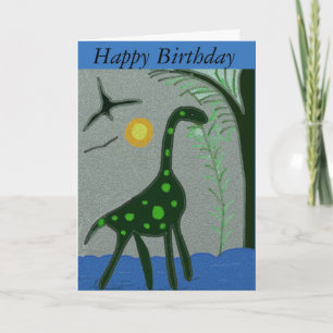 Long necked Dinosaur Greeting Card