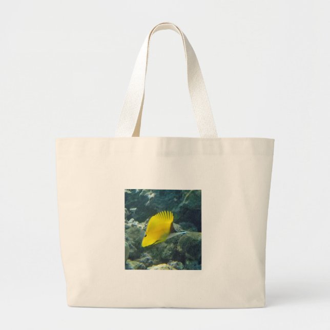 Long Nose Butterfly Fish Large Tote Bag (Front)