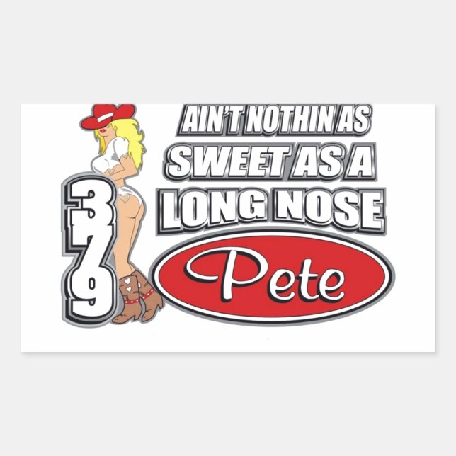 Long Nose Pete Rectangular Sticker (Front)
