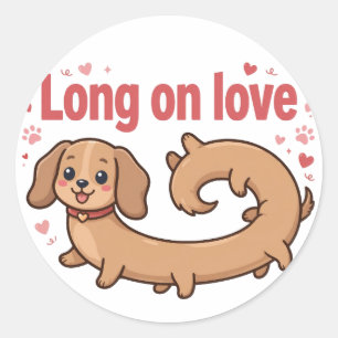 Long on Love Classic Round Sticker