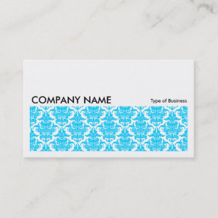 Long Picture 0122 - Sky Blue Damask Pattern Business Card