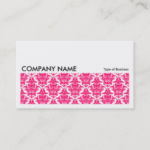 Long Picture 0136 - Neon Red Damask Business Card