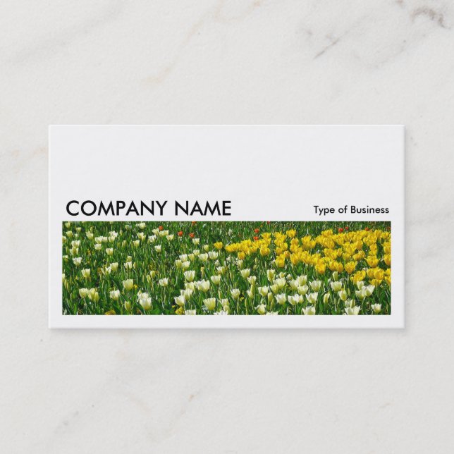 Long Picture 015 - Bed of Tulips Business Card (Front)