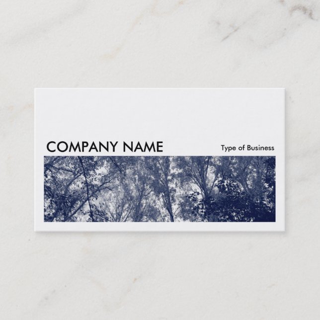 Long Picture 0195 - Blue Autumn Business Card (Front)