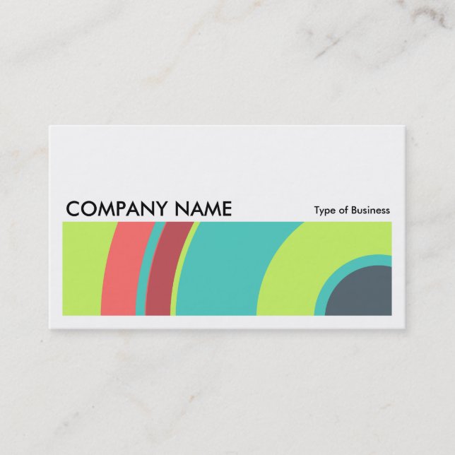Long Picture 0203 - Colourful  Circle 04 Business Card (Front)