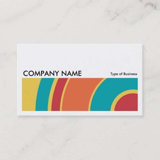 Long Picture 0204 - Colourful  Circle 05 Business Card (Front)