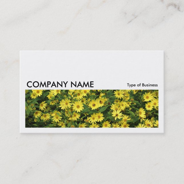 Long Picture 0231 - Yellow Daisies Business Card (Front)