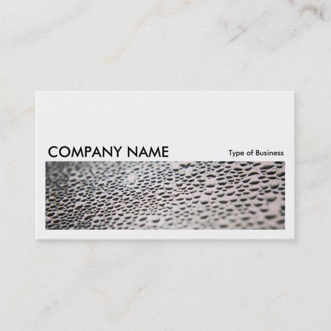 Long Picture 0245 - Water Droplets on Glass 02 Business Card (Front)