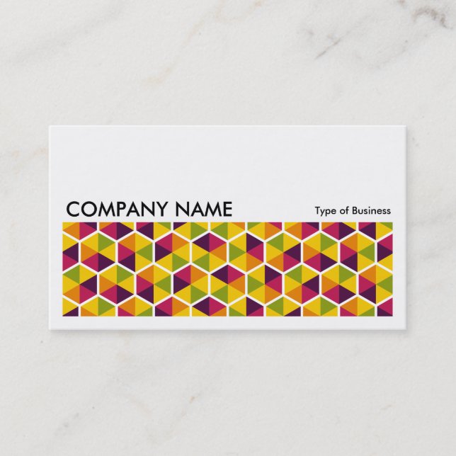 Long Picture 0251 - Hexagon Pattern 01 Business Card (Front)
