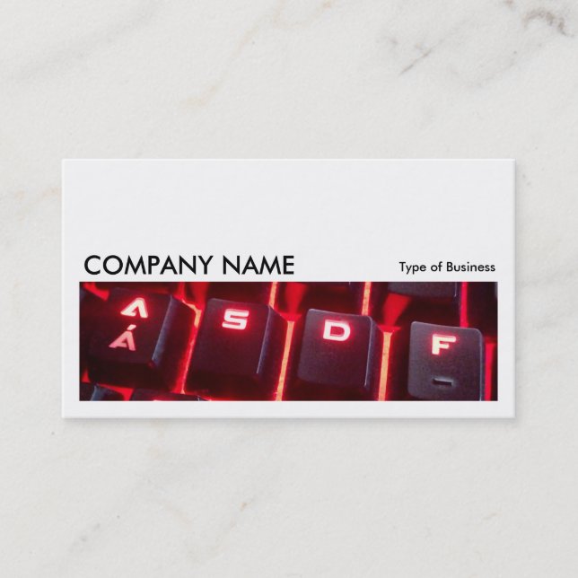 Long Picture 0257 - Glowing Keyboard Business Card (Front)