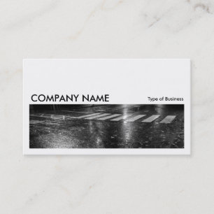 Long Picture 0258 - Wet Autumn Road at Night Business Card