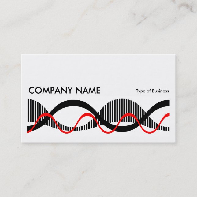 Long Picture 0266 - Sound Waves Business Card (Front)