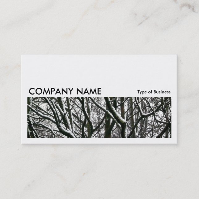 Long Picture 029 - Snowy Branches Business Card (Front)