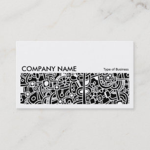 Long Picture 035 - Metropolis - White on Black Business Card