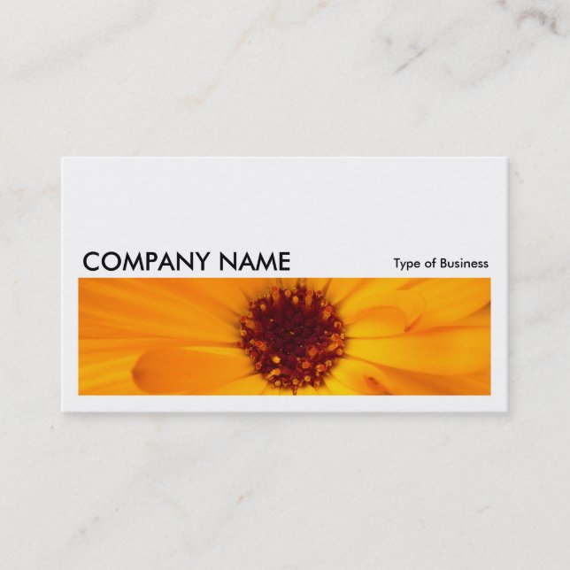 Long Picture 038 - Orange Marigold Business Card (Front)