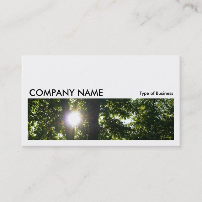 Long Picture 056 - Sun Through Trees Business Card (Front)