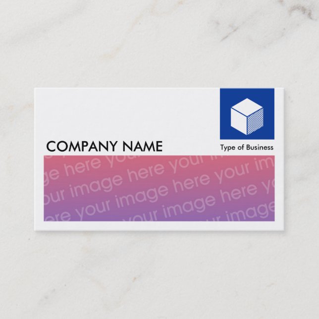Long Picture - Logo and Panel - Navy Blue Business Card (Front)