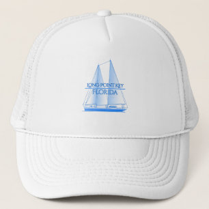 Long Point Key Coastal Nautical Sailing Sailor Trucker Hat
