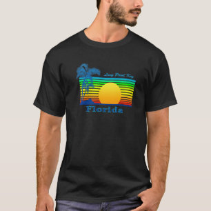Long Point Key Florida Retro Tropical Beach Sunset T-Shirt
