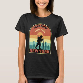 Long Point State Park New York Retro Hiking T-Shirt