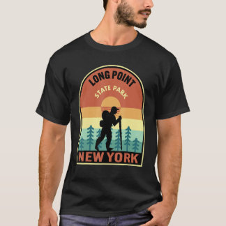 Long Point State Park New York Retro Hiking T-Shirt