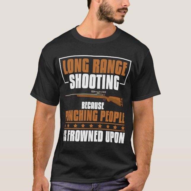 Long Range Shooting Beginner Weapon Shooter Traini T-Shirt (Front)
