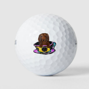 Long Red Haired Doxie Golf Balls