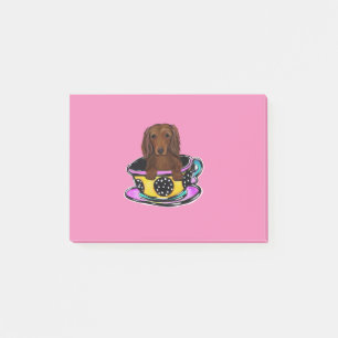 Long Red Haired Doxie Post-it Notes