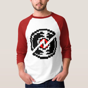Long Red Sleeve Shirt With broken record Image
