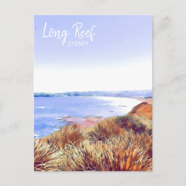 Long Reef Sydney Northern Beaches retro travel Postcard (Front)