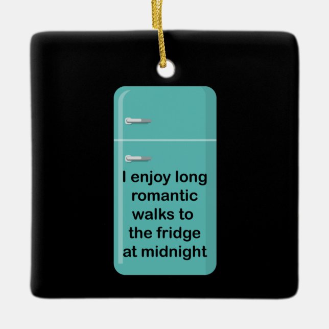 Long Romantic Walks Ceramic Ornament (Front)