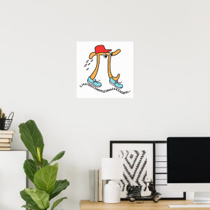 Long Running Pi Symbol © Funny Pi Guy Poster