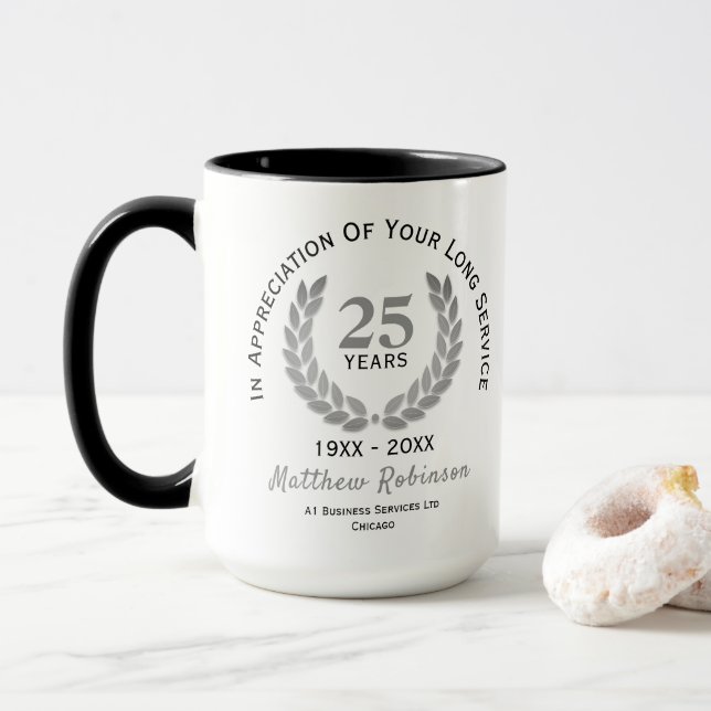 Long Service Appreciation Personalised Mug (With Donut)