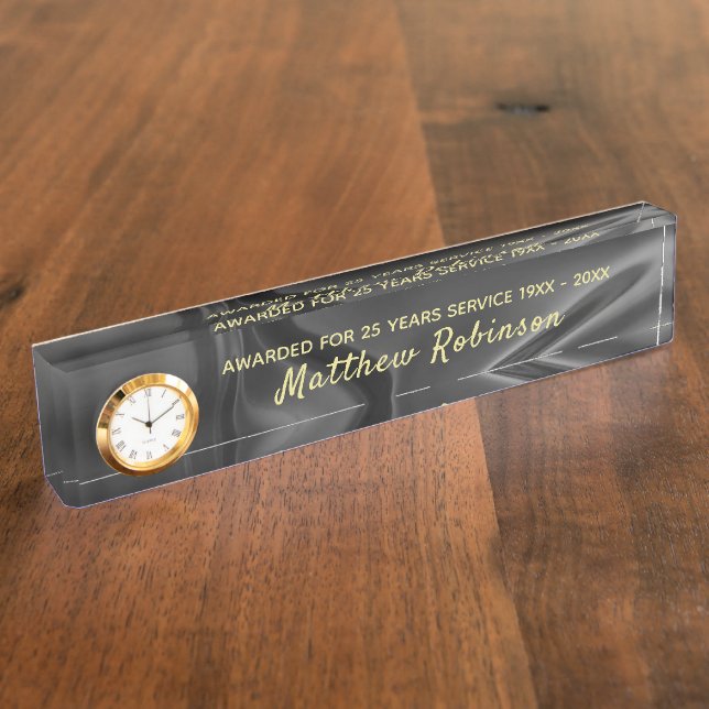 Long Service Appreciation Personalised Nameplate (Side)