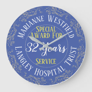 Long Service Award Years Served Nursing Large Clock