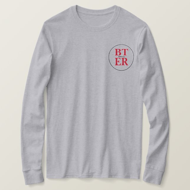 Long sleeve - black print T-Shirt (Design Front)