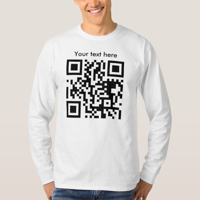 Long Sleeve, fitted (custom text) T-Shirt (Front)