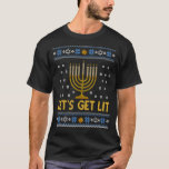 Long Sleeve Hanukkah Sweater Let's Get Lit<br><div class="desc">Long Sleeve Hanukkah Sweater Let's Get Lit</div>