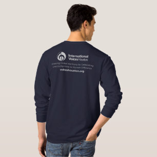 Long Sleeve IVH T-Shirt (White Logo on Navy)
