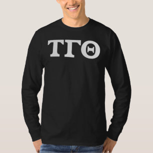 Long Sleeve Letters Shirt - Black w/ White Letters
