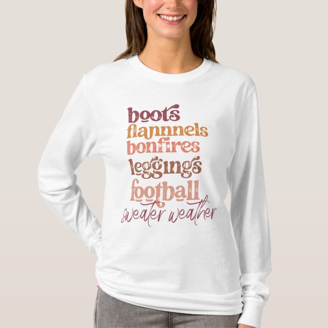 Long Sleeve T-Shirt - Boots Flannels Bonfires (Front)