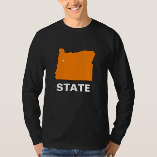 Long sleeve t-shirt with Oregon state outline