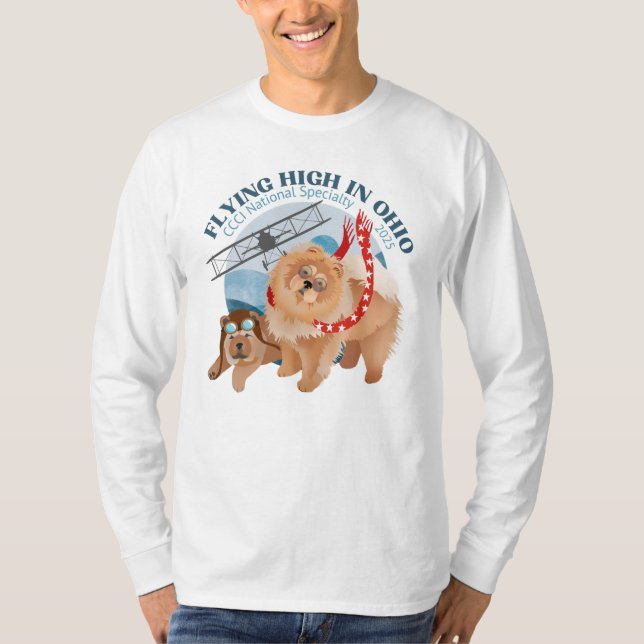 Long-sleeved T-Shirt - Light colour with logo (Front)
