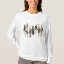 Long-sleeved T-shirt with Christmas design