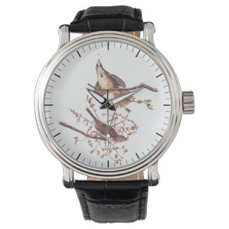 Long Sparrow Audubon Birds with Tiny Spider Watch