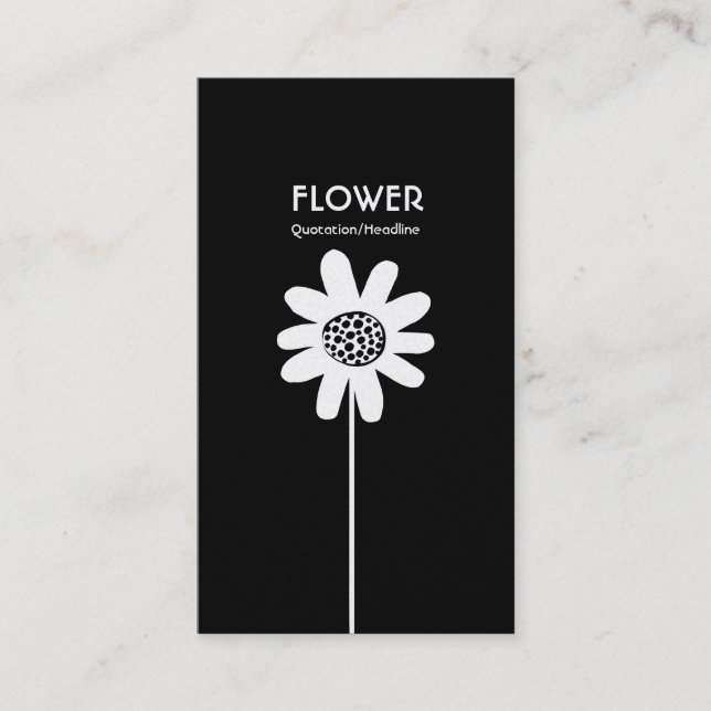 Long Stem Flower VI - Alternating Sides Business Card (Front)