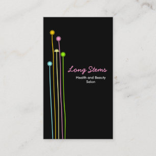 Long Stems II - Black Business Card