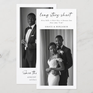 Long Story Short Bookmark Modern Minimalist Photo Save The Date