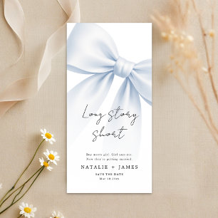 Long Story Short   Elegant Bow Bookmark Wedding Save The Date